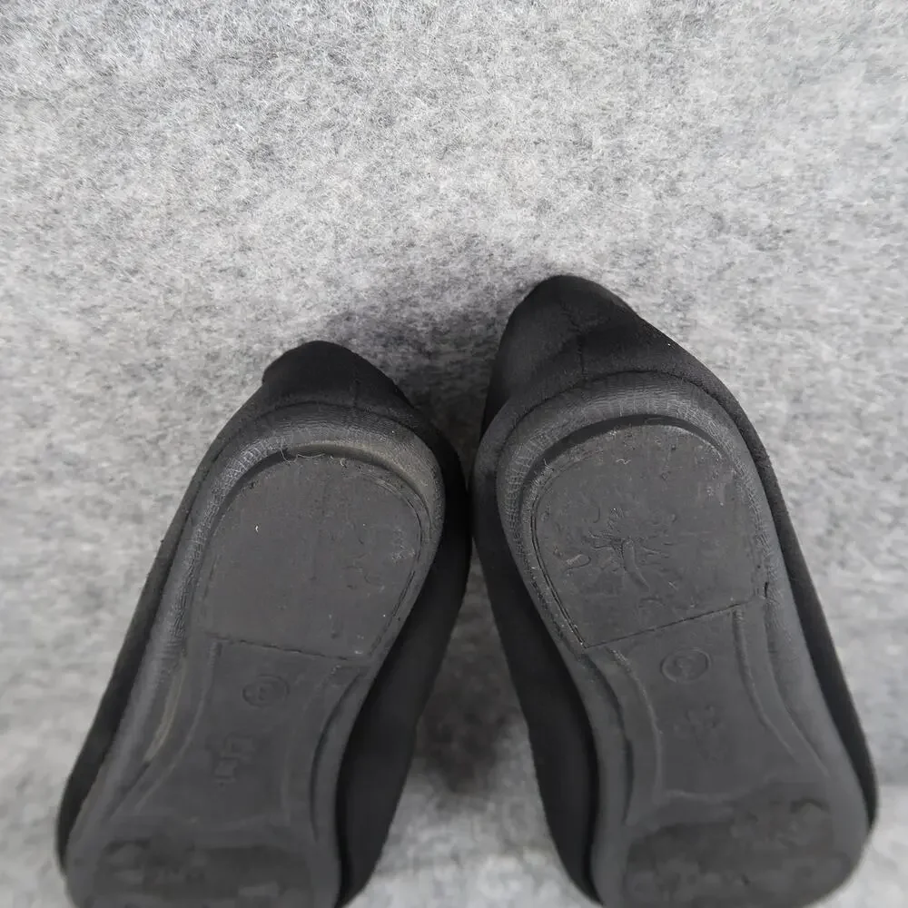 Link Shoes Kids Girls 3 Ballet Flats Loafer Slip On Black Round Toe Skimmer